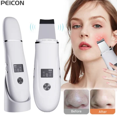 Ultrasonic Face Scrubber Facial Peeling Skin Scrubber Deep Facial Cleaning Spatula Acne Pore Ultrasonic Scrubber Facial Cleanser - AliExpress 66