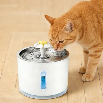 Stainless Steel Automatic Cat Water Fountain Pet Bowl Dog Drinking Water Dispenser Feeder Pet Accessories Manufacturer