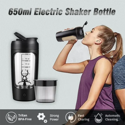 500ML Automatic Electric Protein Powder Mixing Cup Portable Shaker Bottle Blender for Gym Fitness Outdoor