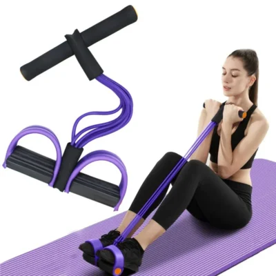 6-Tube Resistance Band Multi Function Tension Rope Fitness Bands 6-Tube Elastic Yoga Pedal Puller