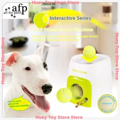 Automatic Dog Ball Launcher with Food Reward - Smart Tennis Ball Thrower Machine for Dogs, Interactive Pet Toy with Chase Traini
