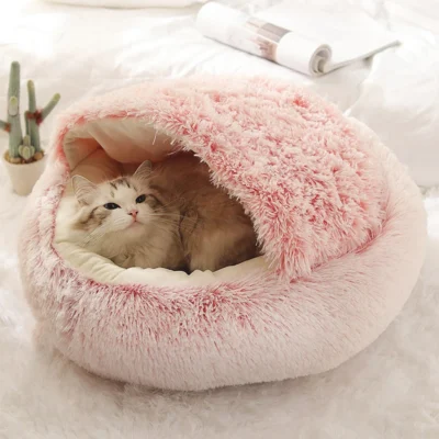 Interactive Felt Cat Tunnel & Donut Bed — Indoor Kitten Play House Training Toy | Novelys